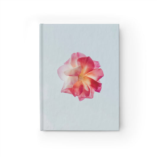 Blue & Pink Rose Blooming Journal Book - Blank