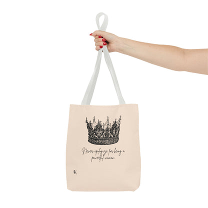 “Never apologize for being a powerful woman." - ”Tote Bag